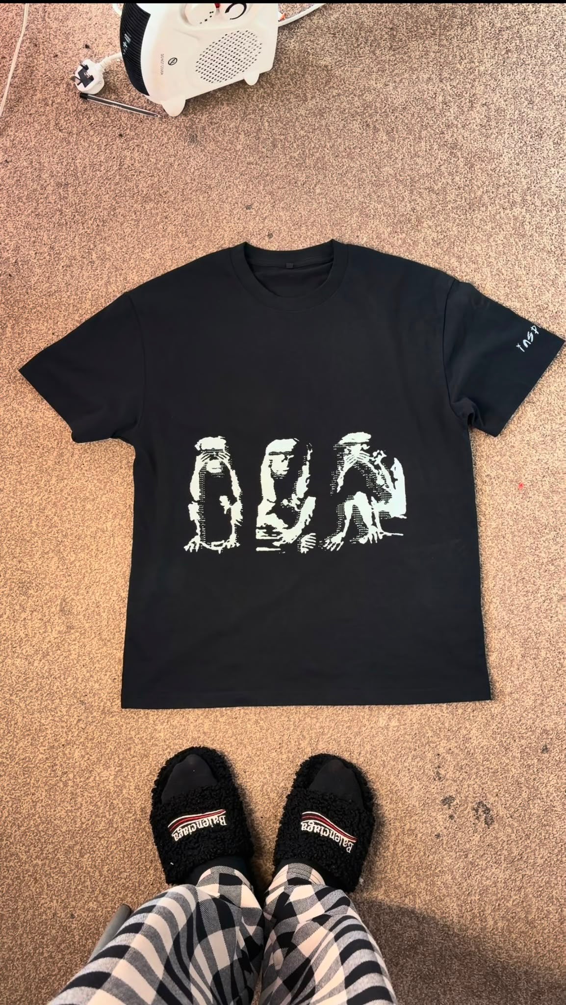 Black inspired no evil tshirt