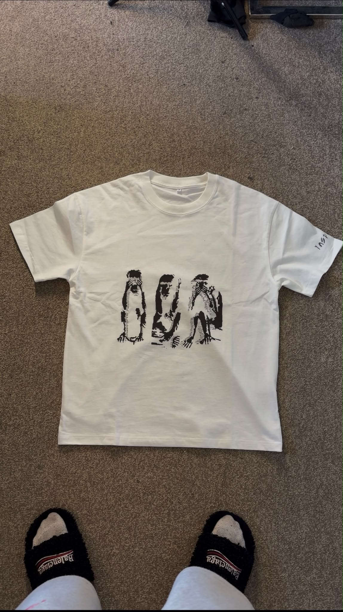 White inspired no evil tshirt